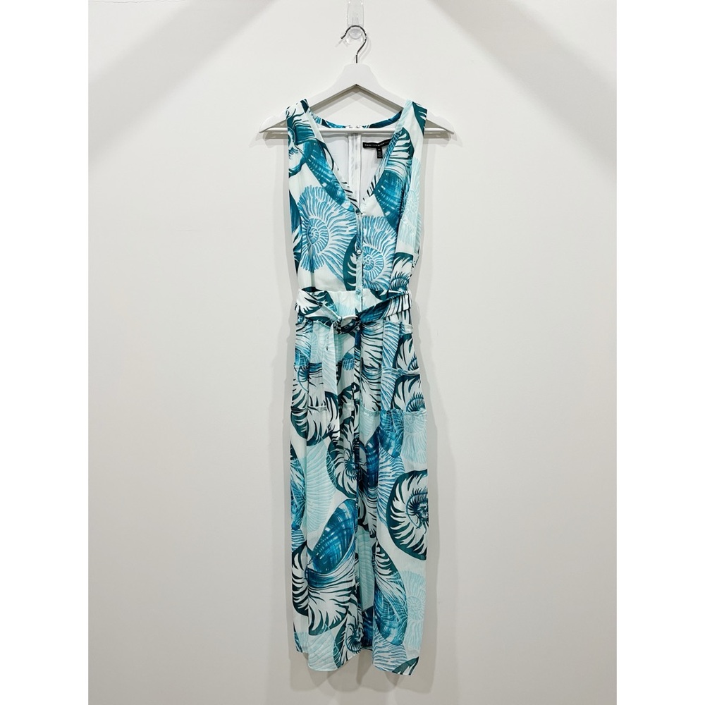 NWT WHBM White House Black Market Tropical Sleeveless Midi Shirtdress
